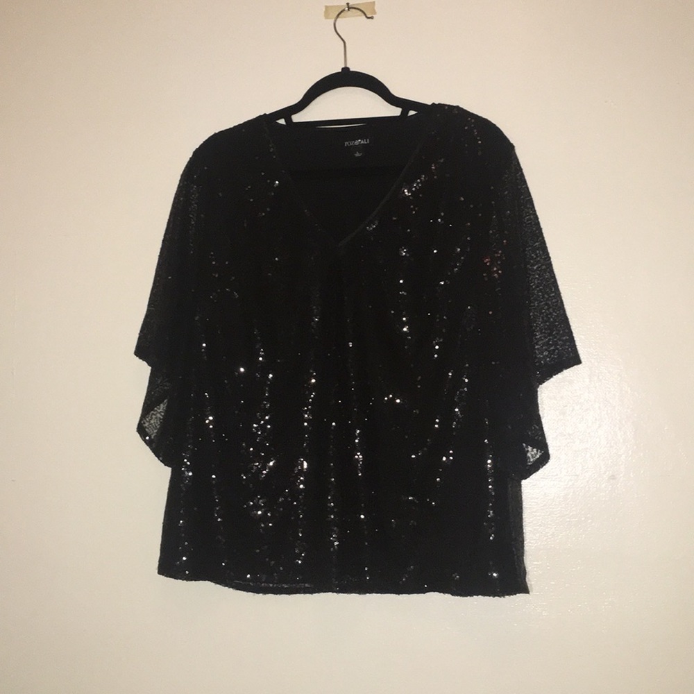 Black sparkly sequined top
